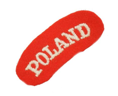 Single red “Poland” patch. Worn by all units of the Polish Armed Forces in the West. Good condition as in the photos.The vari