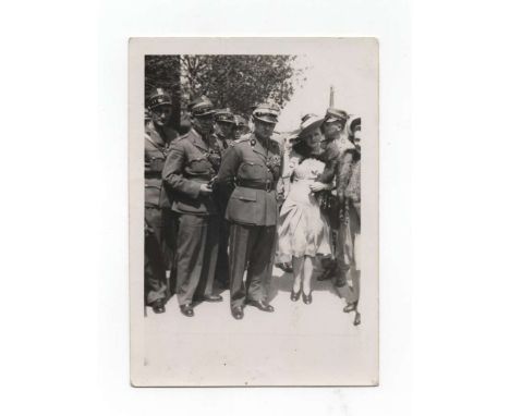 Photo from 1945 showing gen. Bronisław Duch and other high officers of the Polish Army. Size 11,3 cm x 8,1 cm&nbsp;