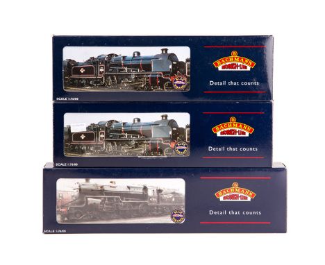 3 Bachmann OO tender locomotives. 2x Southern Railway N Class 2-6-0 locomotives 1406 and 1824, both in lined olive green live