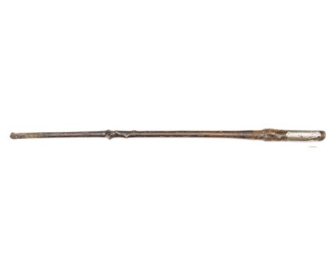 A walking stick formerly belonging to Major General Sir George Colley shot by the Boers at the Battle of Majuba Hill in 1881.