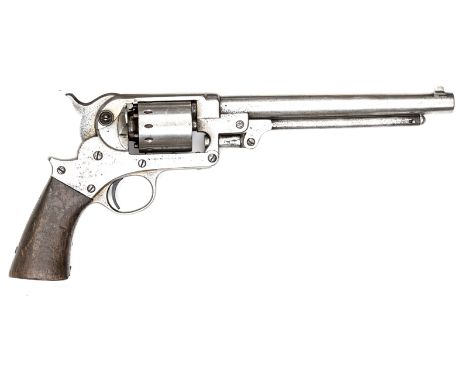 A 6 shot .44” Starr Arms Co SA Army percussion revolver,  number 47698 (32487 on cylinder), GWO & basically GC (slightly worn
