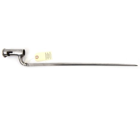 A good Lovell’s pattern triangular socket bayonet,  the 17” blade bearing ordnance inspector’s marks and maker’s name “....gt