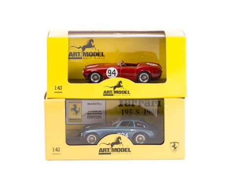 9 Italian made Art Model 1:43 Ferrari.  Dino 216SP Monosport 1962 RN3 I. Ireland. 2x 250P – Sebring 1963 RN30 J. Surtees/Scar