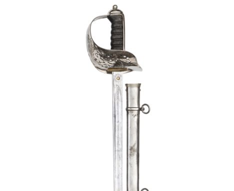 A George VI officer’s 1897 pattern sword of The Royal Engineers, straight fullered blade 33”, by “J R Gaunt & Son Limited Lat