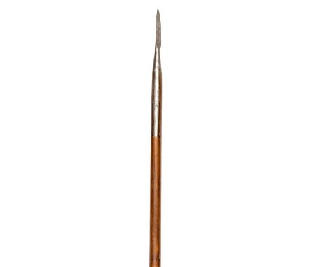 A Victorian Naval boarding pike,   steel head with various stamps including “N”, broad arrow and EFD, all steel shoe with sta