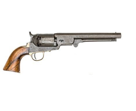 A contemporary Belgian made 6 shot .36 Colt Model 1851 Navy percussion revolver,  number 15316, the breech stamped “Colt Pate