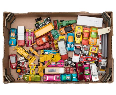 A large quantity of Matchbox Speed Kings, King Size, etc. Including refuse vehicles, mobile crane, combine harvester, single 