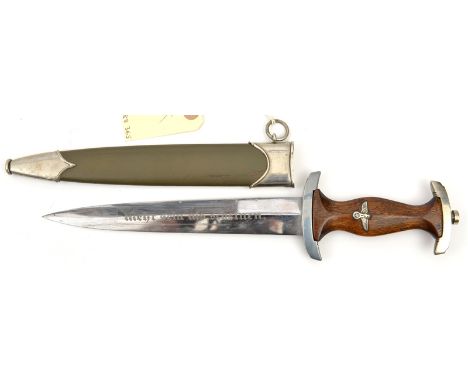 A Third Reich NPEA instructors dagger,  of composite construction, blade has Karl Burgsmuller mark, wood hilt with eagle, in 