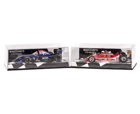 10 1:43 Minichamps Formula 1 racing cars. Ferrari 312 T4 World Champion 79 RN11, Arrows Yamaha FA18 D. Hill RN1. Williams FW1