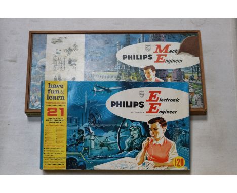 2 Philips educational engineering sets. An All Transistor Electronic Engineer set (EE20) comprising; construction manuals, te