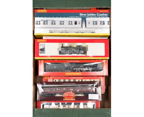 A quantity of Hornby, Dapol and Lima OO railway. A Hornby SR Class M7 0-4-4T locomotive (R2503) 357 in lined olive green. A H