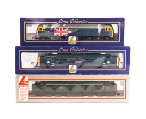 3 Lima OO diesel locomotives. A BR Class 55 Deltic Co-Co locomotive The Durham Light Infantry 55017 in unlined blue livery. A