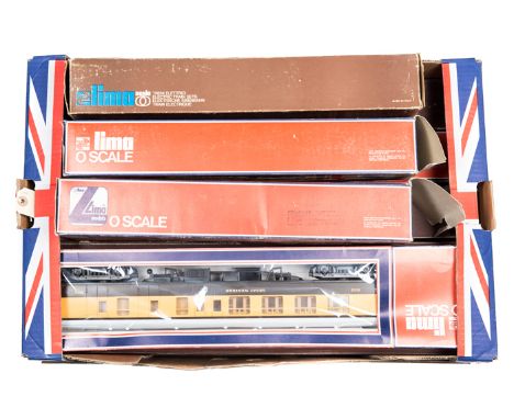 9 Lima O gauge locomotives and rolling stock. 2x BR Class 33 diesel locomotives; D6506 in Brunswick Green livery and D6524 in