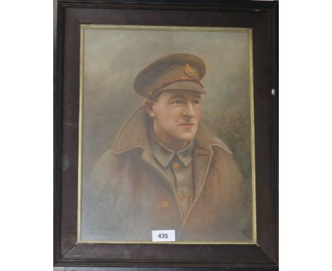 CR 1919, colour print, portrait of an Army officer, 49 x 39cm