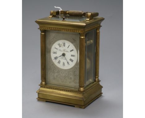 A Charles Frodsham eight day striking carriage clock