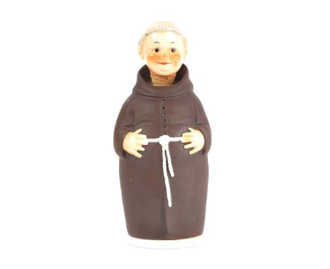 GOEBEL MONK DECANTER WITH ASHTRAY BASE.HEIGHT: 8.5 INCHES.CHIP TO BASE.