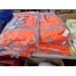 Qty of Fluorescent Orange work jackets