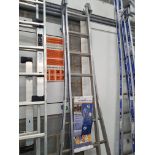 10 Rung Aluminium 'Tubesca Platinum 300' double extending ladder