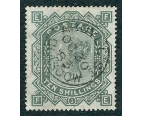 Great Britain 1883 10/- greenish grey SG.135, virtually ideal used example, well centred, with light central cds of Argyll St