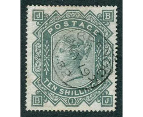 Great Britain 1878 10/- greenish grey SG.128, extremely attractive used example with light strike of Greenock cds.