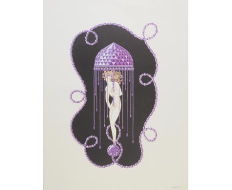 Erte (Romain de Tirtoff, 1892-1990). Precious Stones, 1969,  the set of six colour lithographs on BFK Rives handmade paper, w