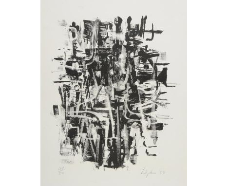 *Wynter (Bryan, 1915-1975). Phalanx, 1958,  lithograph on heavy handmade paper, from the edition of 50, signed, dated, and nu