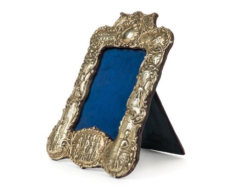 *Photograph Frame. A Boer War period electroplated photograph frame, by William James Myatt & Co,  with repousse decoration d