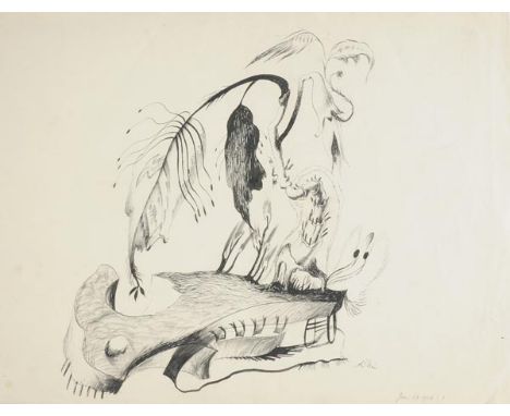 *Mednikoff (Reuben, 1906-1975). Untitled, 1936,  pen & black ink on wove paper, signed with initials lower right, dated Janua