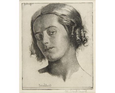 *@Brockhurst (Gerald Leslie, 1890-1978). Nadia, 1921,  etching on laid paper, from the published edition of 55 impressions, s