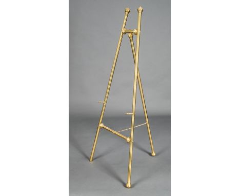 *Artist's Easel. A Victorian style brass easel stand,  153cm high  (1)