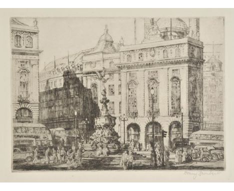 *Lambert (Terence Henry, 1891-). Piccadilly Circus,  etching on wove paper, a published proof signed in pencil, plate size 15