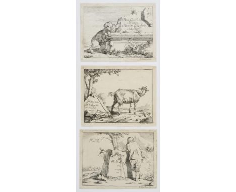 *De Bye (Marcus, 1638/39-after 1688). Bears, 1664,  the complete set of 16 etchings on laid paper after Marcus Gheeraerts I (