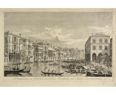 *Visentini (Antonio, 1688-1782). Prospectus a Substructionibus Rivoalti ad Aedes Civranorum, circa 1750-1780,  etching on lai