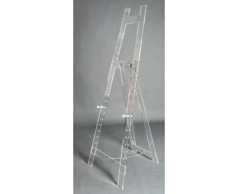 *Artist's Easel. A modern clear Perspex easel stand,  194cm high  (1)