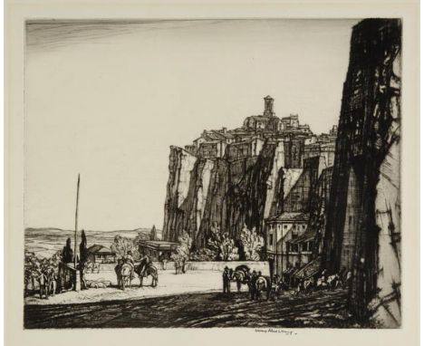 *Rushbury (Henry George, 1889-1968 ). Orvieto,  etching with drypoint, signed in pencil, plate size 192 x 236 mm (7.5 x 9.25 