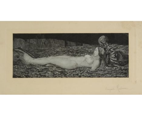 *Bromse (August, 1873-1925). Eine Todte, from the series Der Todt und Das M„dchen, circa 1900,  etching with some drypoint, p