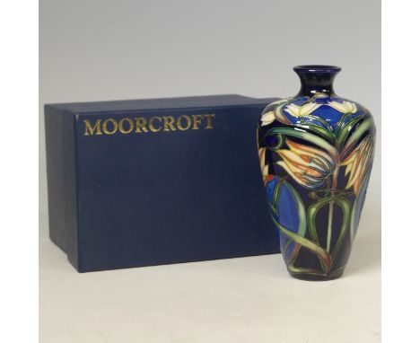 A Moorcroft pottery 'Loch Hope' pattern vase, 2004, designed by Philip Gibson, painted and impressed marks, 16cm tall, with o