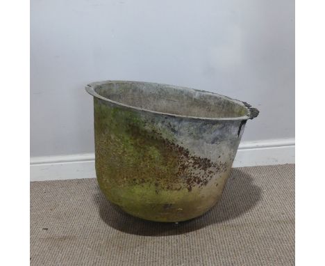 A large early 20th century galvanised cast iron Planter, W 57 cm x H 43.5 cm x D 57 cm.