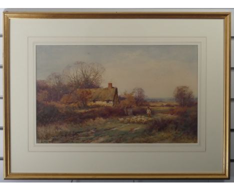 Henry Sylvester Stannard RBA (1870-1951), a pair of watercolours, rural scenes, one titled 'Changing Pastimes', both signed l
