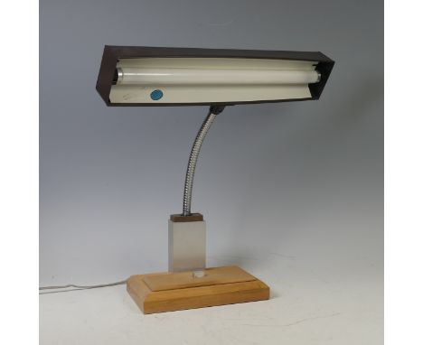 A Retro desk Lamp, H 44 cm, together with an anglepoise black painted Lamp(2)