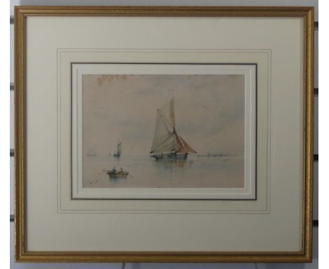 Aileen Mary Elliott RWS NS RSMA, 1896-1966, Beer Beach, watercolour, 20cm x 32cm, and a pencil sketch attached verso, with El