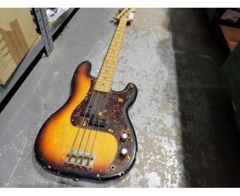 Full scale electric bass guitar, no branding, made in Japan, sunburst finish. Not available for in-house P&amp;P