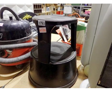 Kikalong metal step stool on 3 castors. Not available for in-house P&amp;P 