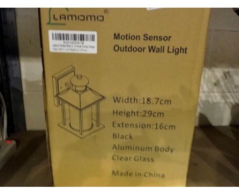 Lamonto motion sensor outdoor wall light, new in box. Not available for in-house P&amp;P