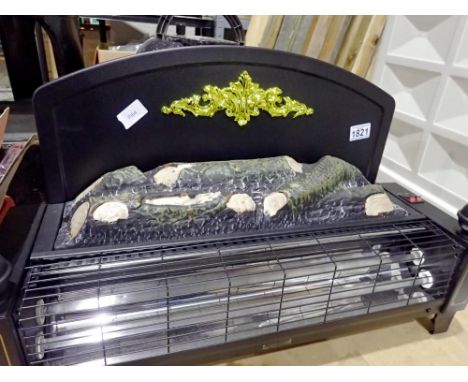 Dimplex 1250w two bar log effect electric fire. All electrical items in this lot have been PAT tested for safety and have pas