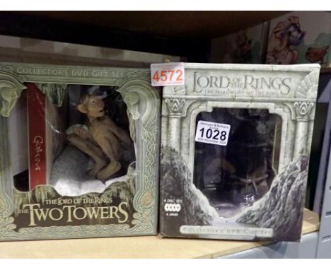Two boxed Lord Of The Rings gift sets, contents unchecked. Not available for in-house P&amp;P