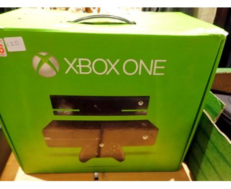 Boxed Xbox One console, with Kinect, power supply, controller and two games, factory reset and powers up. All electrical item