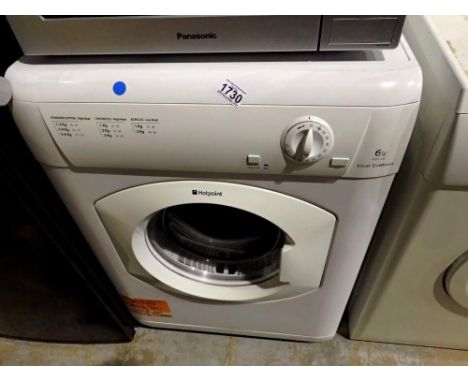 Hotpoint washing machine, first edition, 6kg FETV60. All electrical items in this lot have been PAT tested for safety and hav