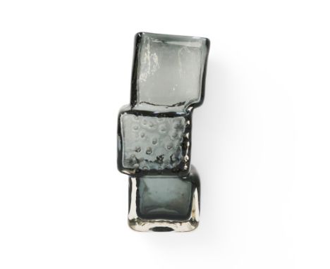 A Whitefriars 'Drunken Bricklayer' glass vase by Geoffrey Baxter, approx. 20.5cm high (some scratches to body and wear).