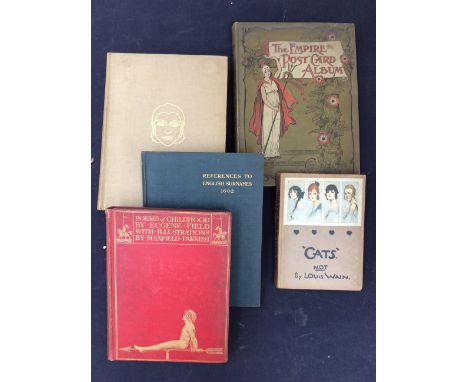 C1926 The Light of Asia with plates illustrated by Hamzeh Carr, c1911 references to English surnames in 1602, c1904 poems of 